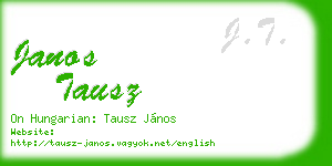 janos tausz business card